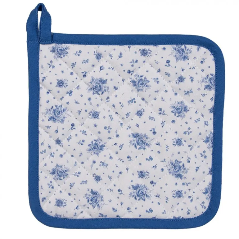 Pannenlap roosjes blauw