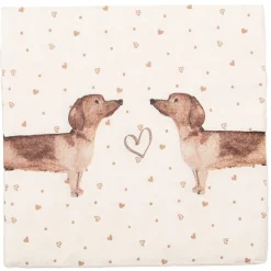 Papieren servetten (20) Dachshund Love