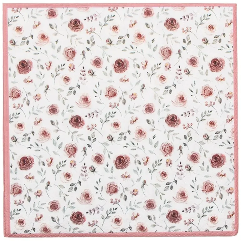 Papieren servetten (20) Rustic Rose
