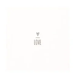 Papieren servetten wit (20) love
