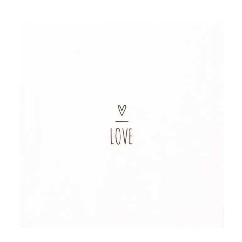 Papieren servetten wit (20) love