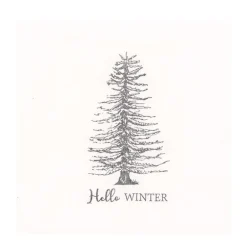 Papieren servetten wit (20) winter