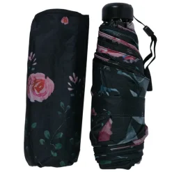 Paraplu bloemen zwart 92cm