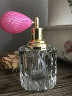 Parfumfles met verstuiver glas / rond