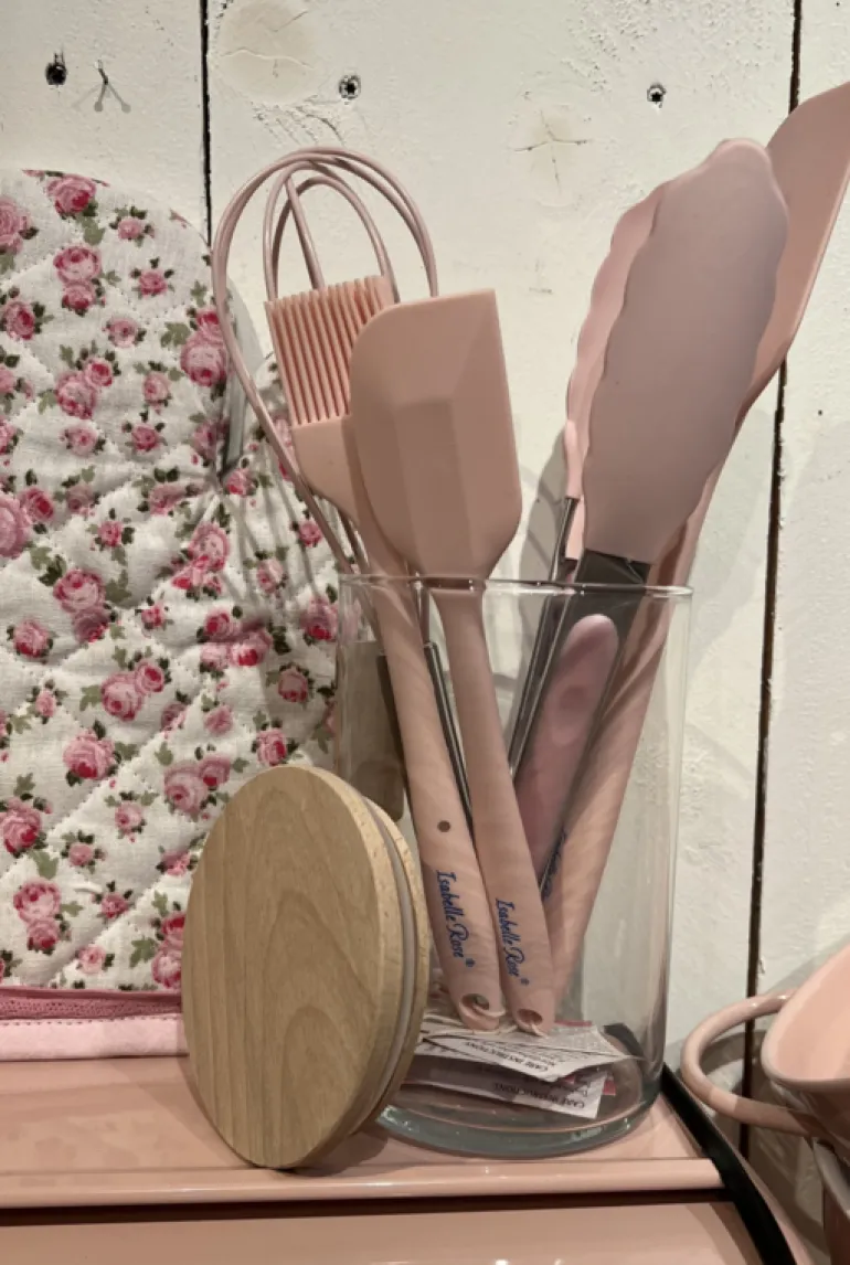 Pastelroze keukenhulp tang 27,5cm