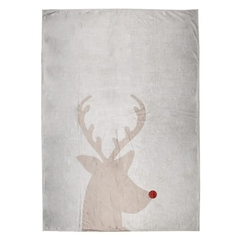 Plaid beige rendier 130*170