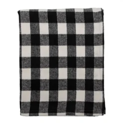 Plaid geruit zwart/wit 130*170