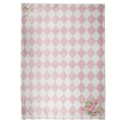 Plaid roze ruit roos 130*170