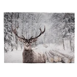 Plaid winters met rendier 130*170