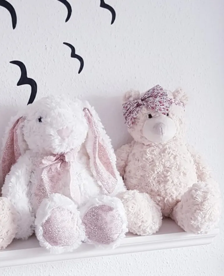 Pluche teddybeer met strik 40cm