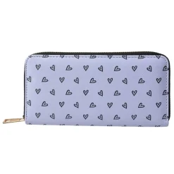 Portemonnee wit hartje zwart