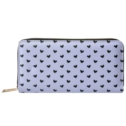 Portemonnee wit/zwart hartjes