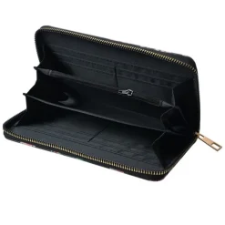 Portemonnee zwart met roosjes