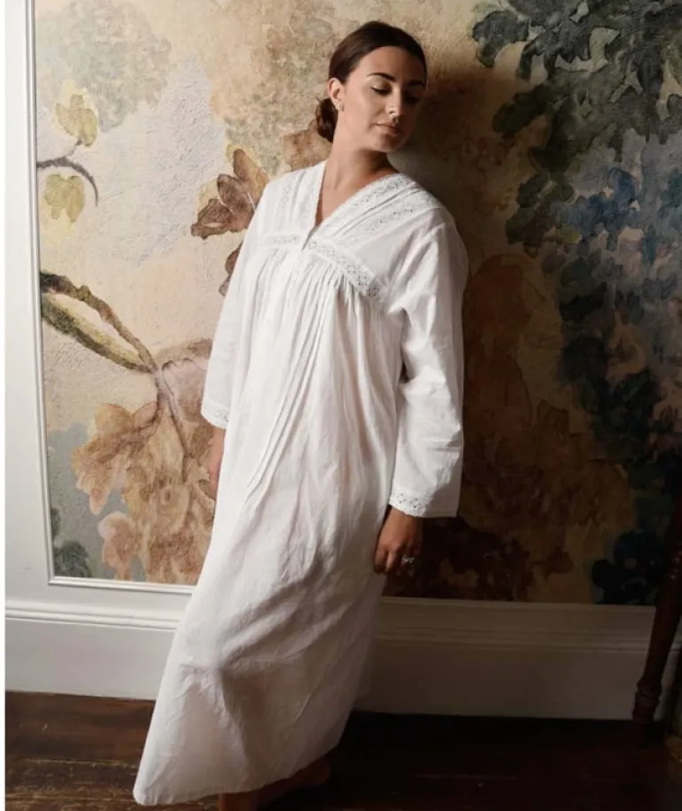 Romantisch nachthemd April wit