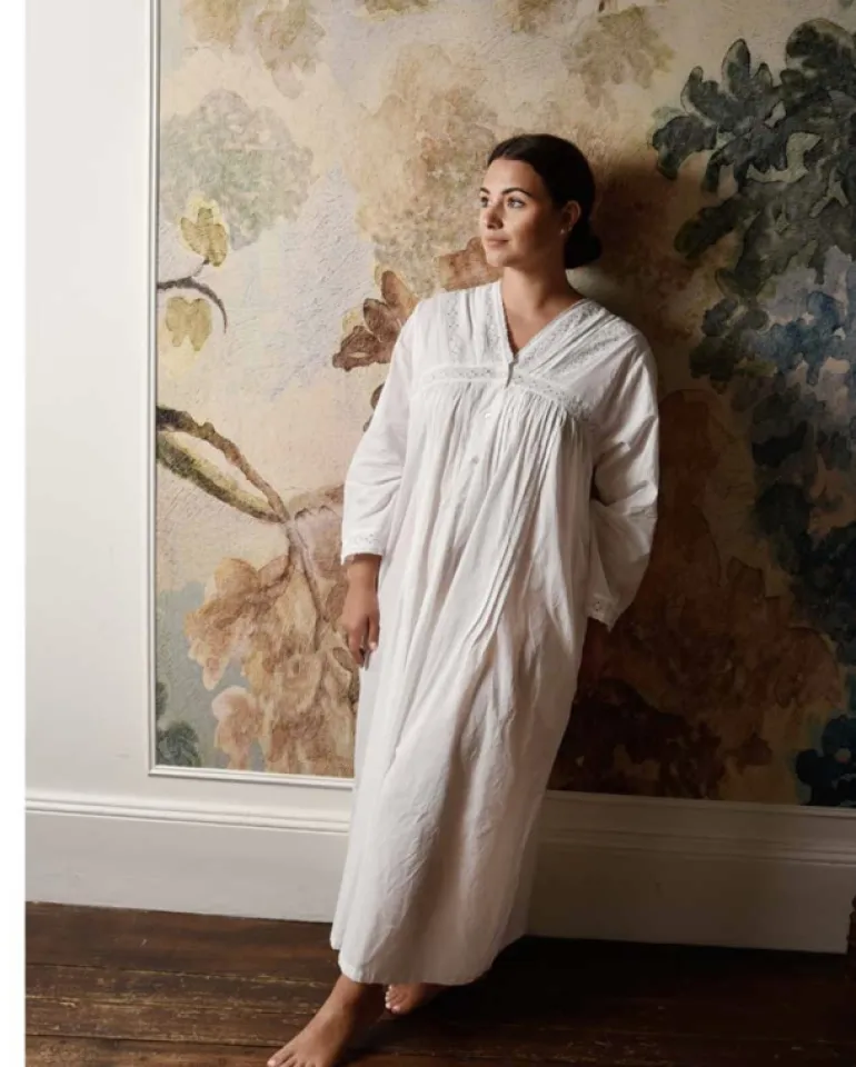 Romantisch nachthemd April wit