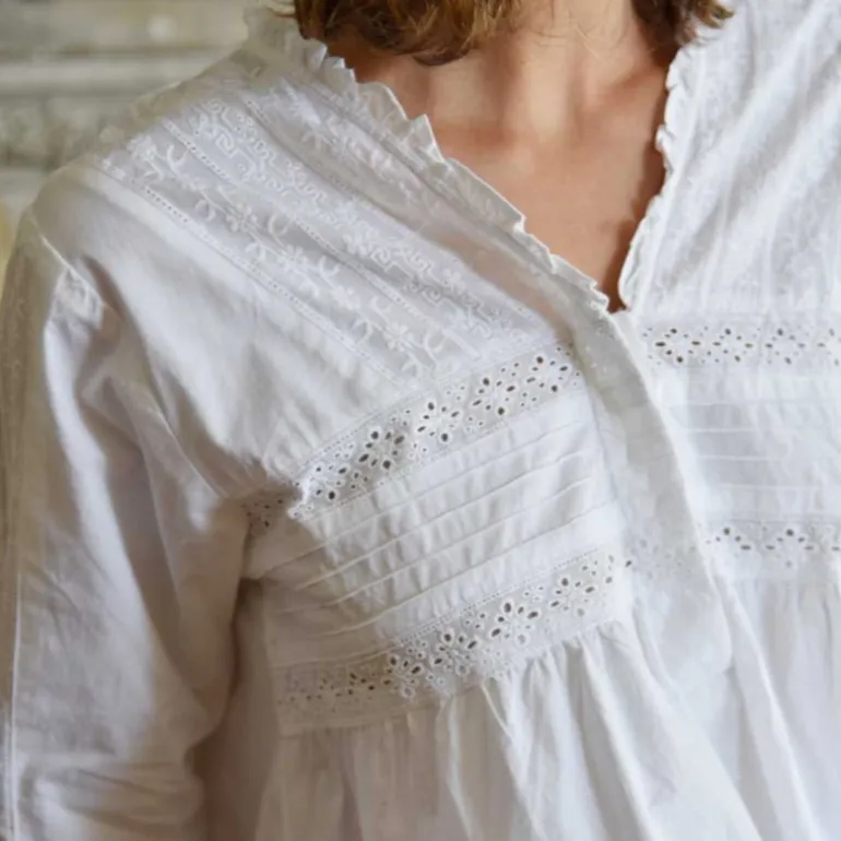 Romantisch nachthemd broderie Elizabeth