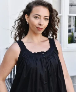 Romantisch nachthemd broderie Jodie zwart