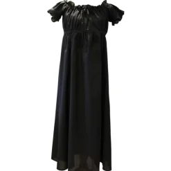 Romantisch nachthemd Darcy zwart korte mouw