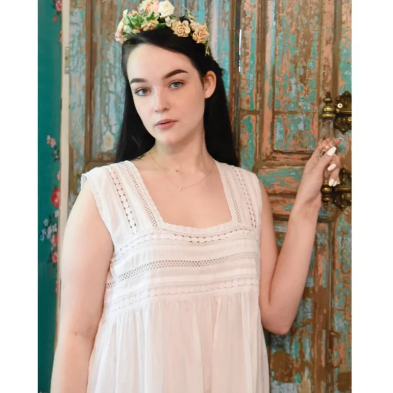 Romantisch nachthemd Elisa mouwloos