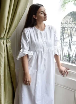 Romantisch nachthemd June wit