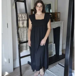 Romantisch nachthemd Pearl zwart