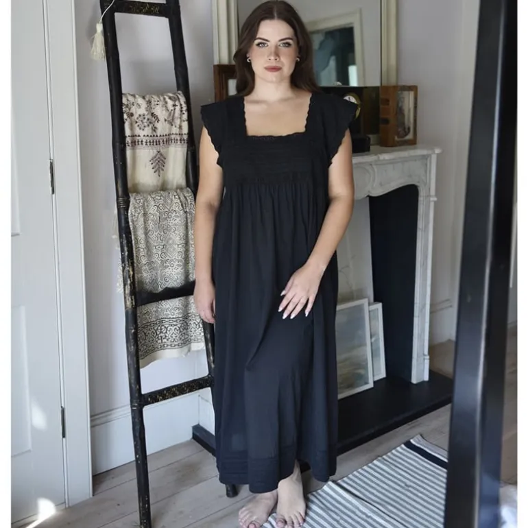 Romantisch nachthemd Pearl zwart