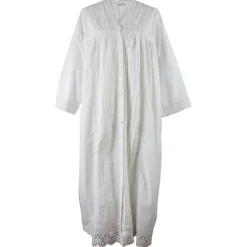 Romantisch nachthemd/kamerjas Claudia wit