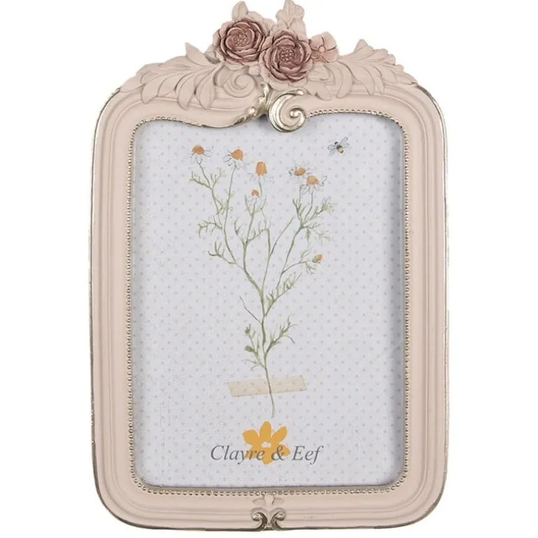 Romantische fotolijst roze met roosjes 10*15