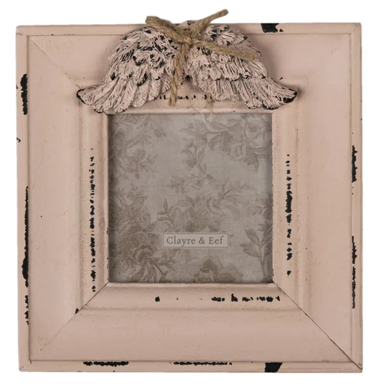 Romantische fotolijst vleugels roze 7*7