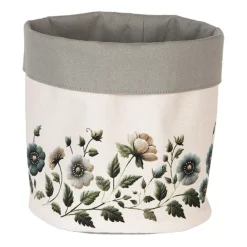 Rond broodmandje Anemoon beige/groen