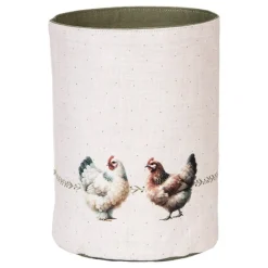 Rond broodmandje boerderij kippen