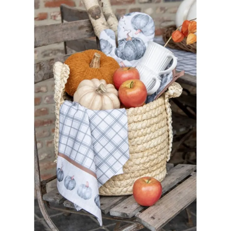 Rond broodmandje pompoen grijs