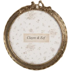Rond fotolijstje goudkleur 8*8