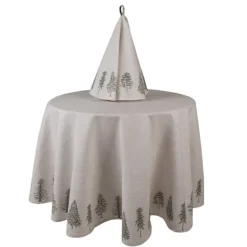Rond tafelkleed dennenbomen 170 cm