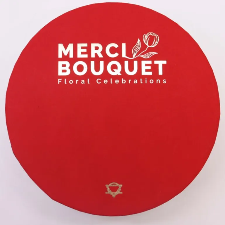 Ronde kadodoos zeepbloemen Vintage rozen 20*8