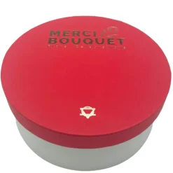 Ronde kadodoos zeepbloemen rode rozen 20*8