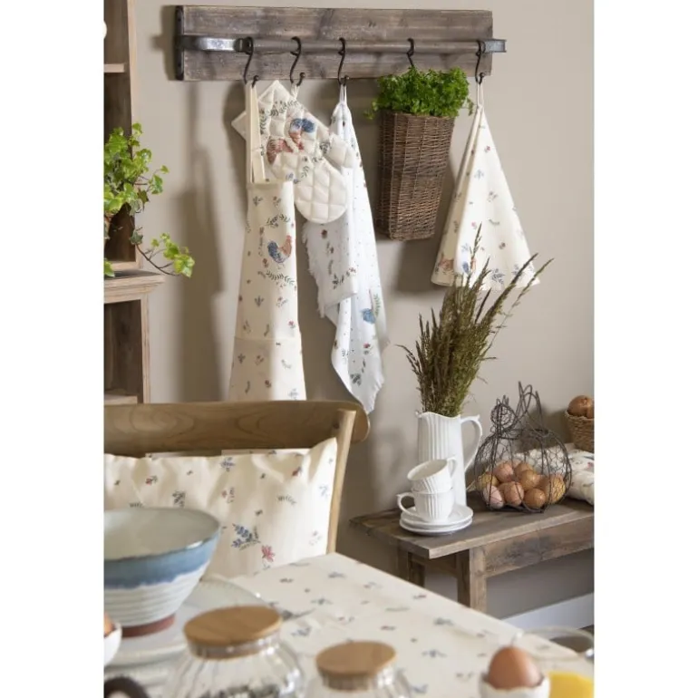 Ronde keukendoek Chicken and Rooster