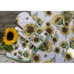 Ronde keukendoek Sunny Sunflowers