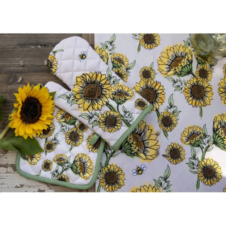 Ronde keukendoek Sunny Sunflowers