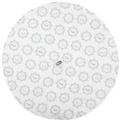 Ronde keukendoek wit/grijs hond