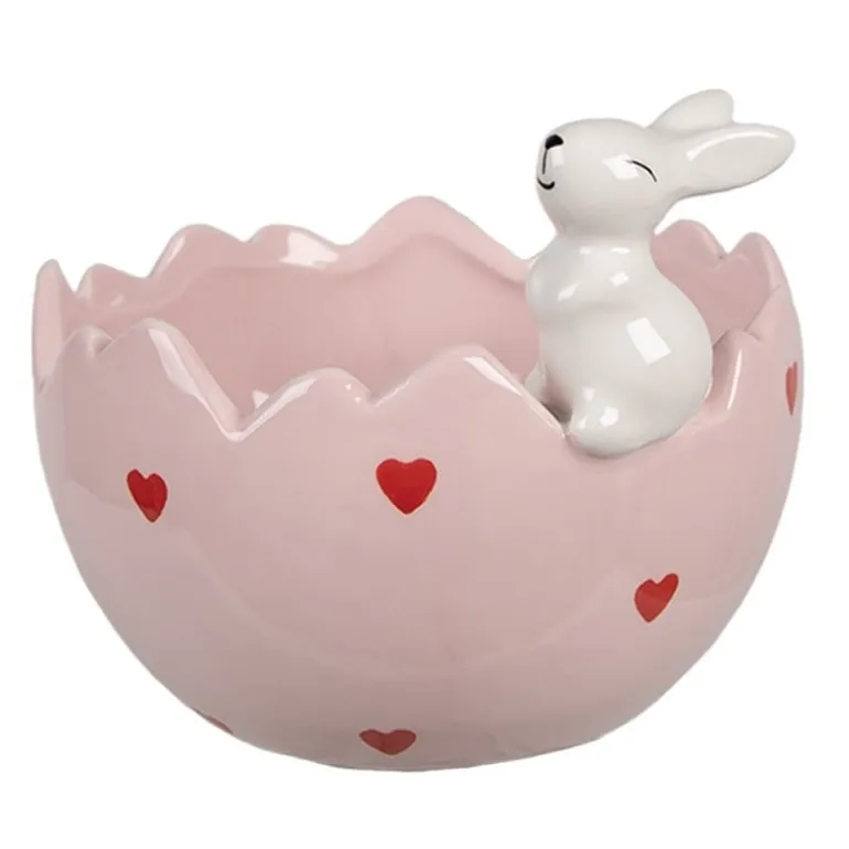 Schaal/kom konijntje roze 13*12*10