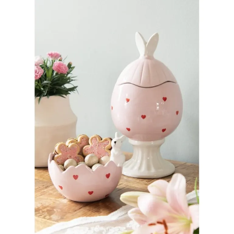 Schaal/kom konijntje roze 13*12*10