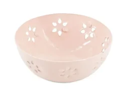 Schaaltje bloemetjes roze