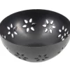 Schaaltje bloemetjes zwart
