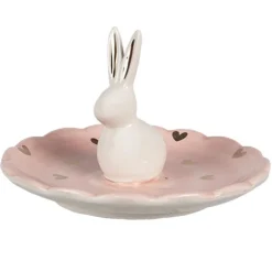 Schaaltje roze met konijntje 14*9