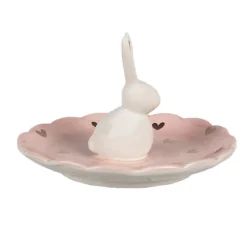 Schaaltje roze met konijntje 14*9