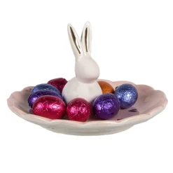 Schaaltje roze met konijntje 14*9