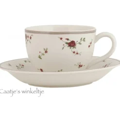Servies La petite rose kop en schotel