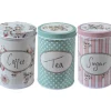 Set van 3 blikken Coffee - Sugar - Tea 8*12
