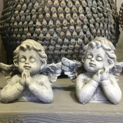 Set van 2 decoratie engeltjes 9*6*7